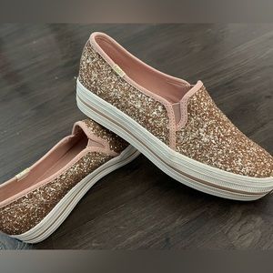 Kate Spade Keds Rose Gold Glitter